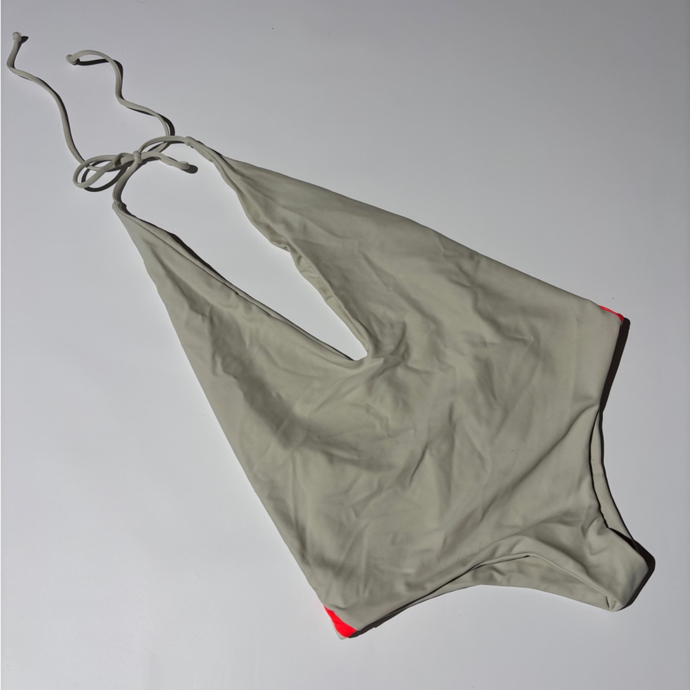 Mikoh Clay/Stone and Red One Piece Swimsuit